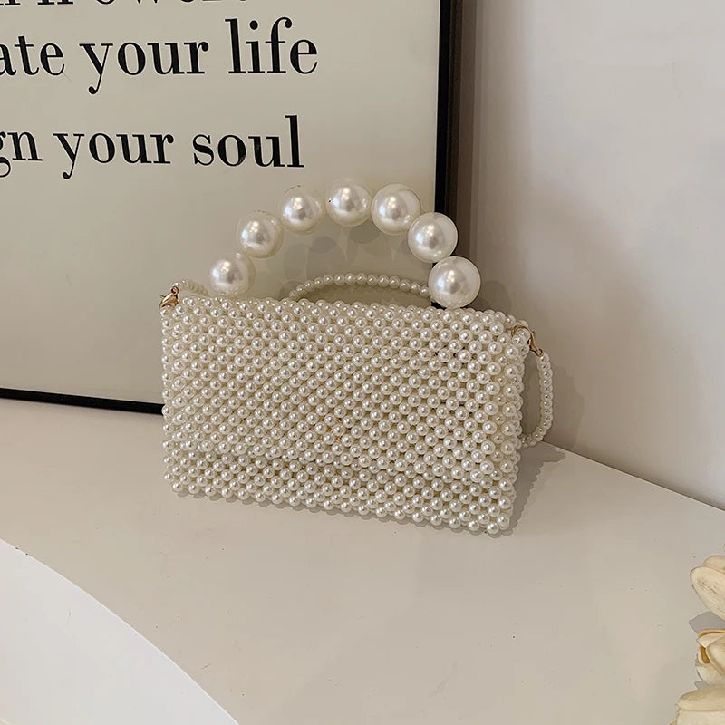 Elegant Pearl Beaded Handbag – La Nella Paris Exclusive